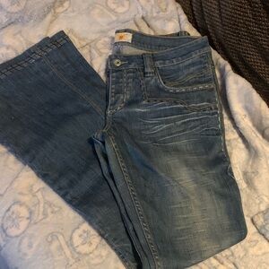 Antik Denim Blue Flare & Wide Leg Jeans